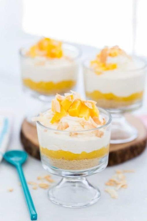 Mango Mousse with Coconut Sorbet