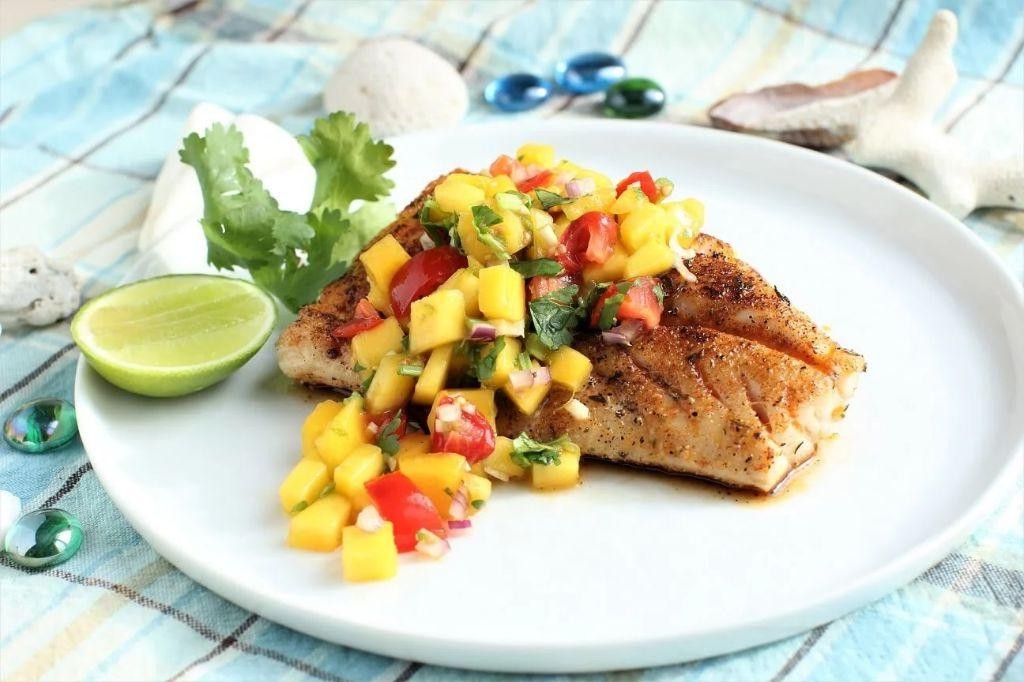 Mango Salsa Grilled Red Snapper Fillet