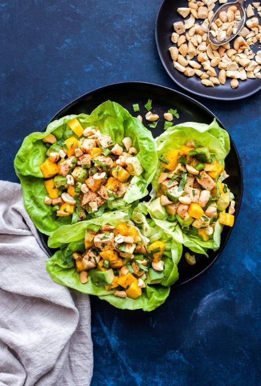 Mango and Chicken Lettuce Wraps