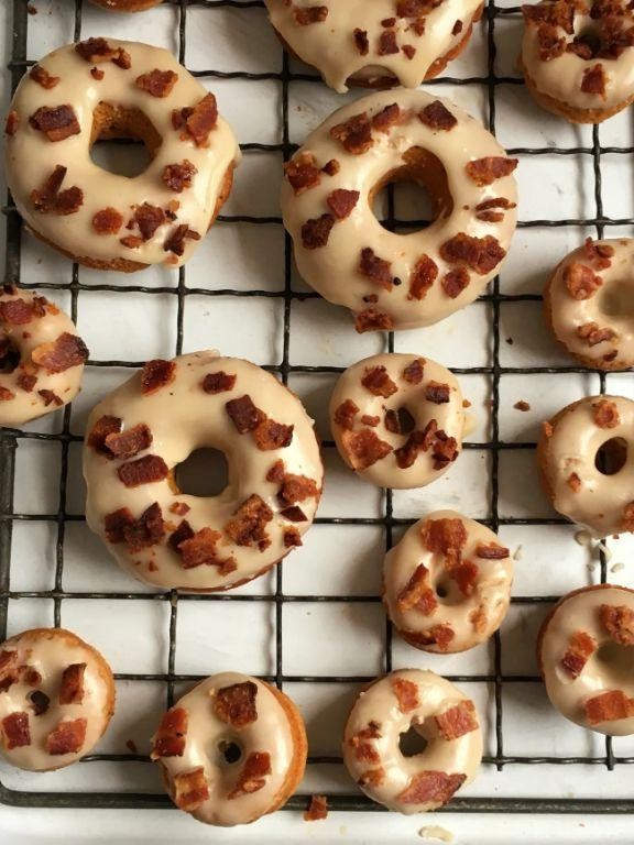 Maple Bacon Potato Doughnuts