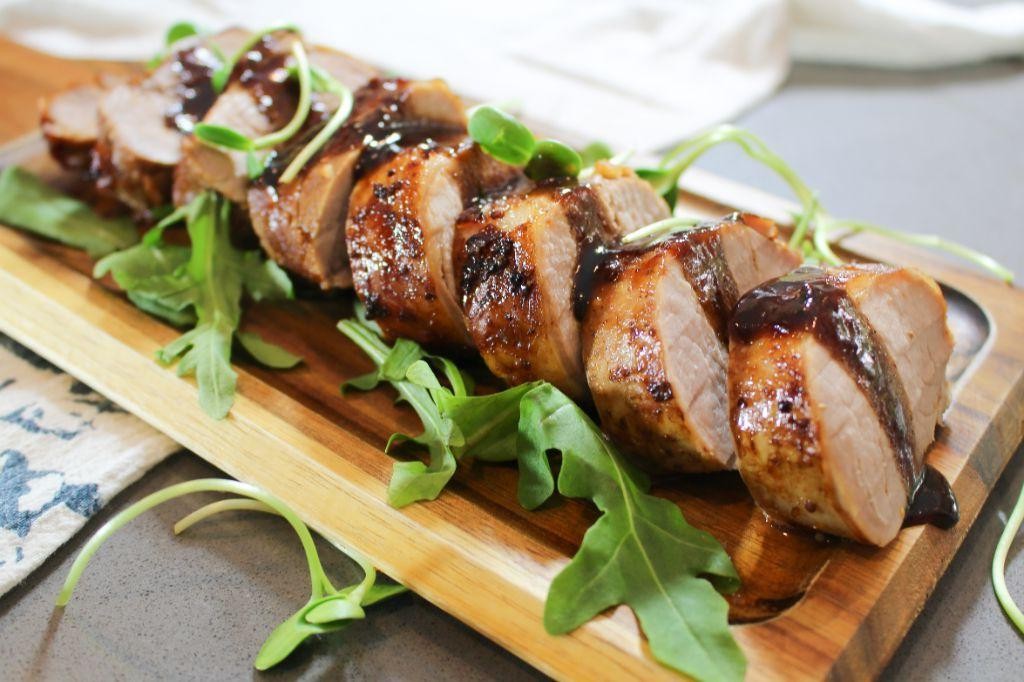 Maple Balsamic Glazed Pork Loin