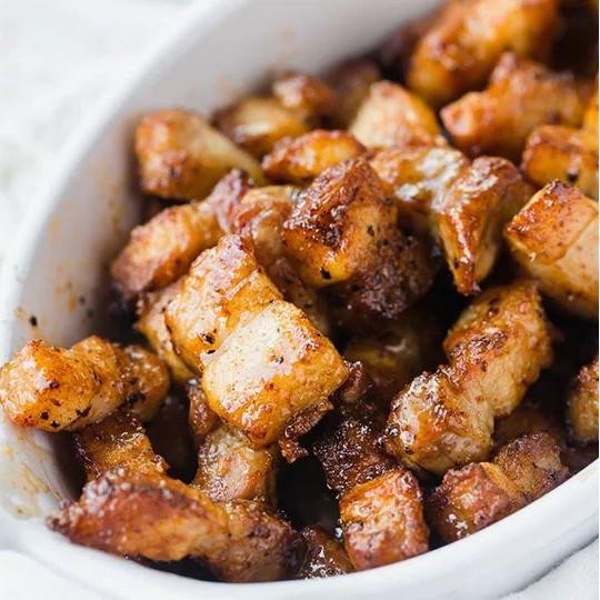 Maple Bourbon Keto Pork Belly Sliders