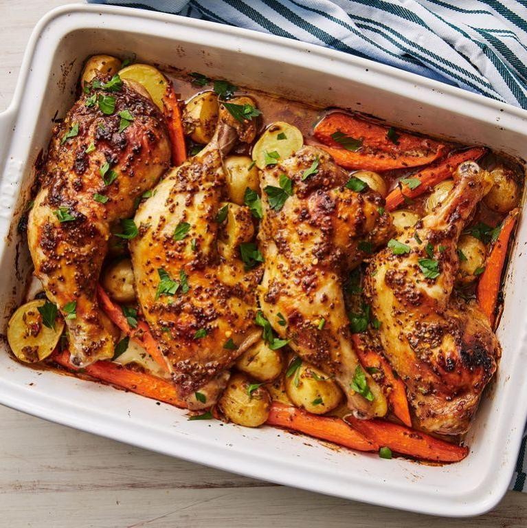 Maple Dijon Glazed Chicken Legs