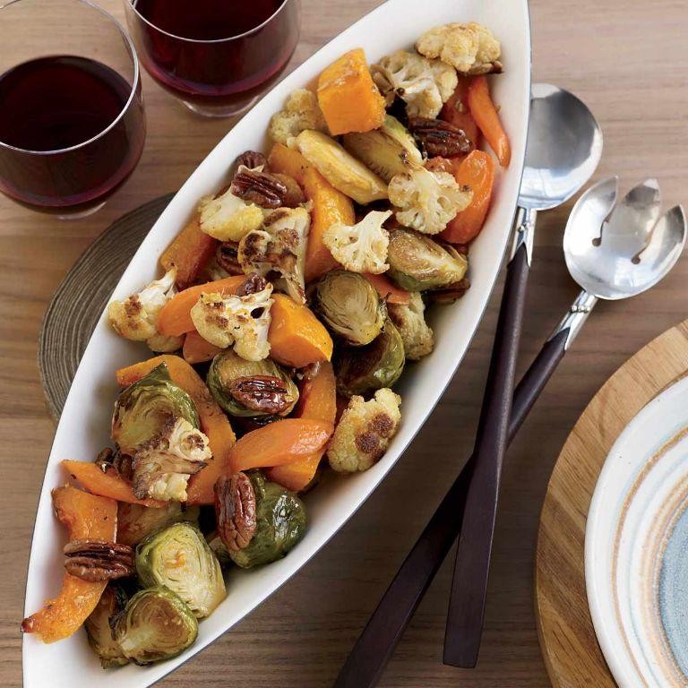 Maple Ginger Syrup Roasted Vegetables
