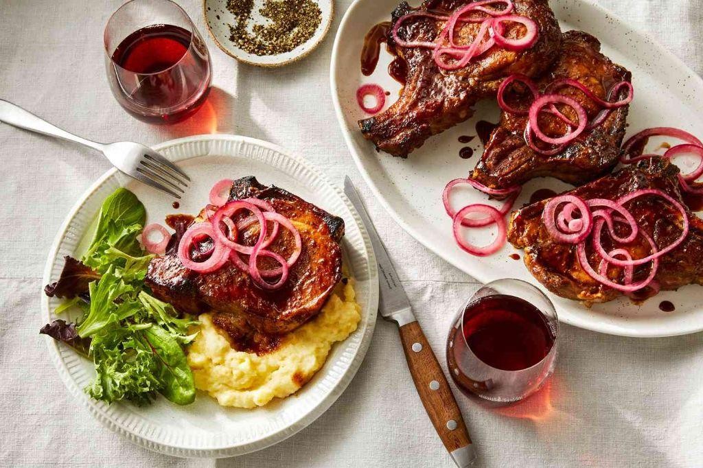 Maple Glazed Air Fryer Pork Chops