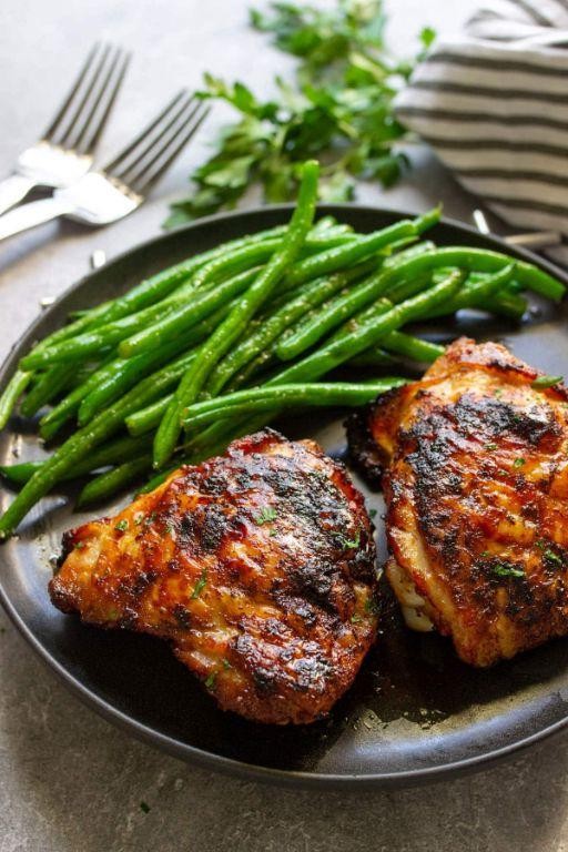 Maple Glazed Baked Chicken Thighs