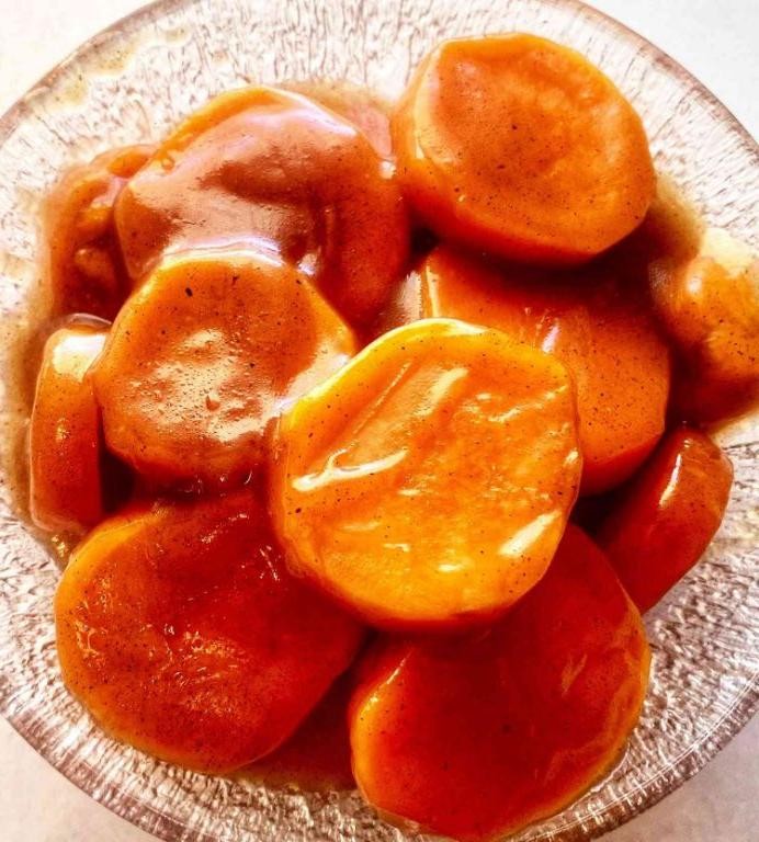 Maple Glazed Candied Sweet Potatoes