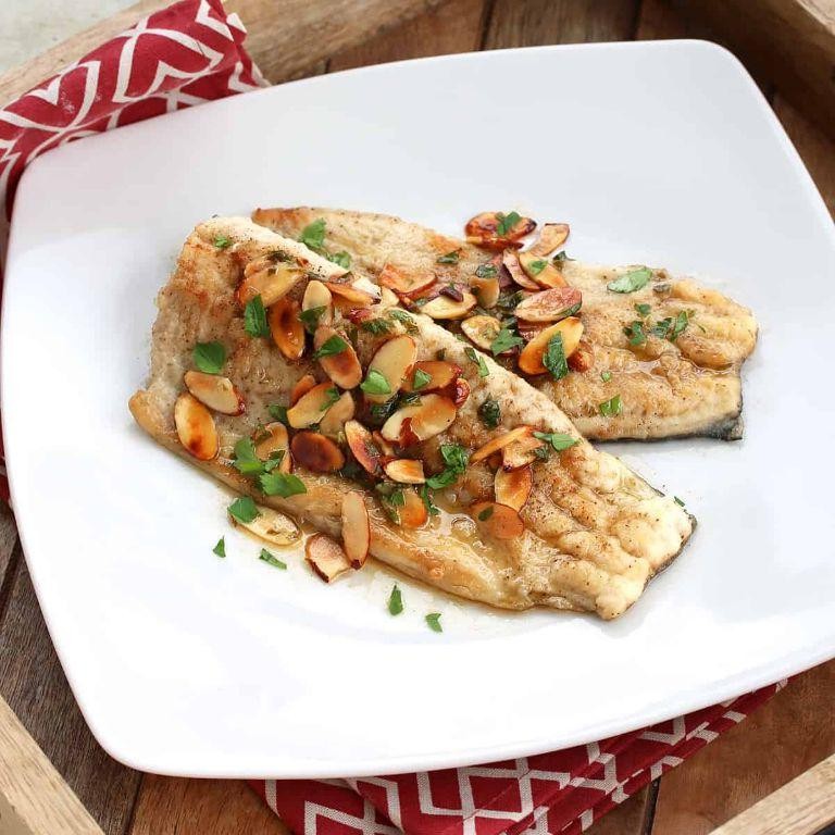 Maple Glazed Grilled Trout with Almonds