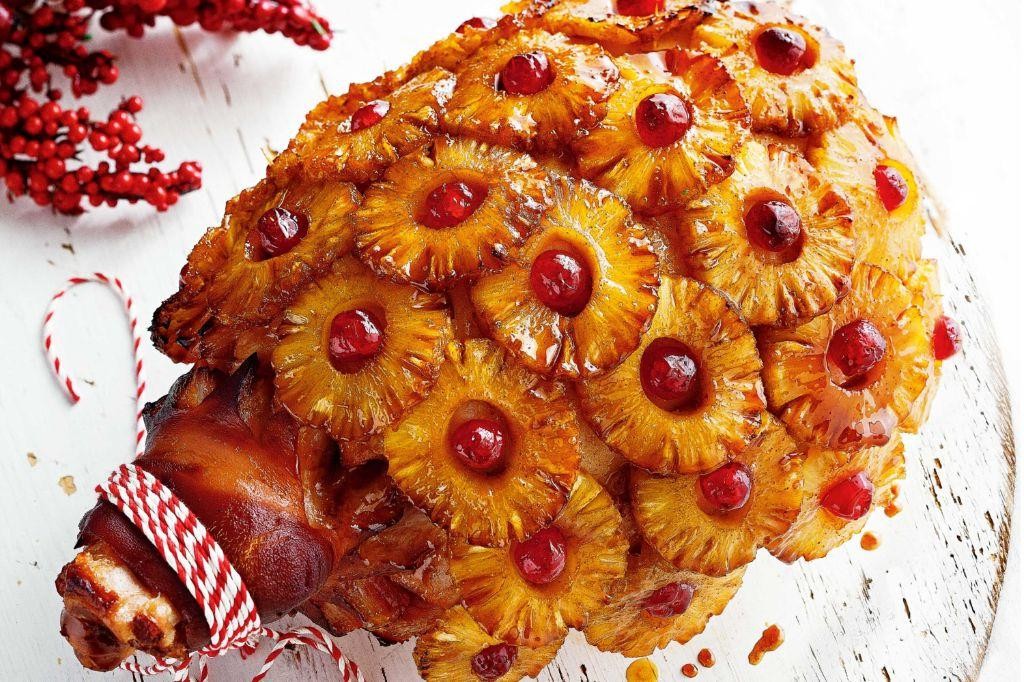 Maple Honey Glazed Ham with Pineapple