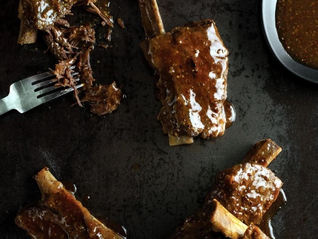 Maple Mustard Glazed Short Ribs
