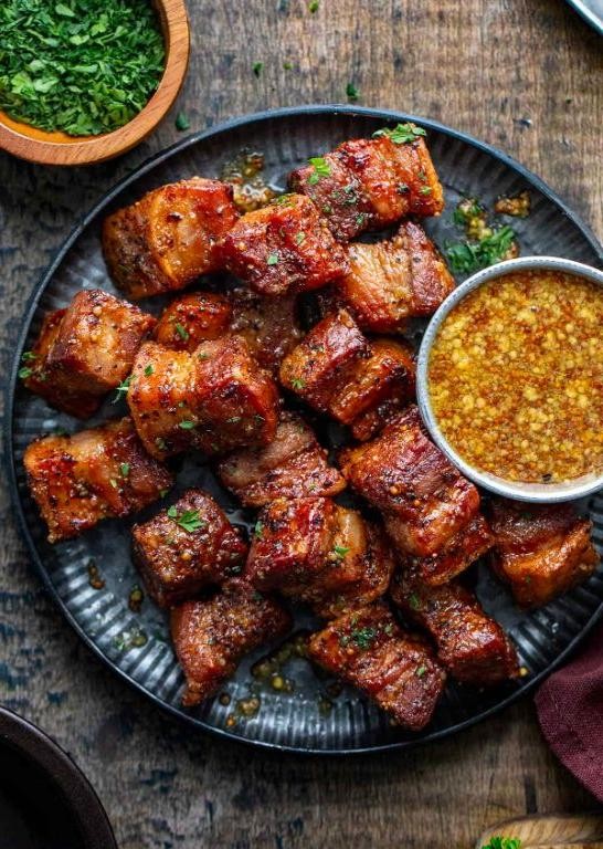 Maple Mustard Steak Bites