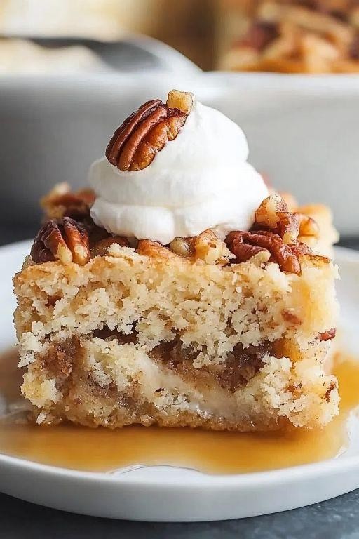 Maple Pecan Praline Dump Cake