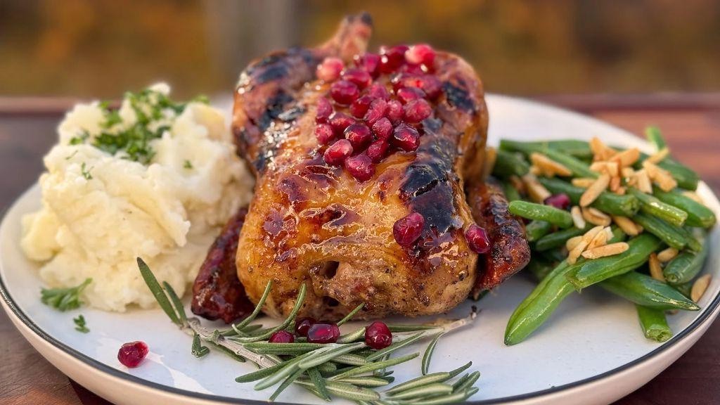 Maple and Bourbon Brined Cornish Hen