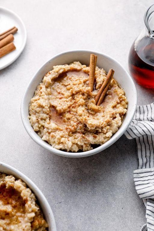 Maple and Cinnamon Breakfast Rice Pudding