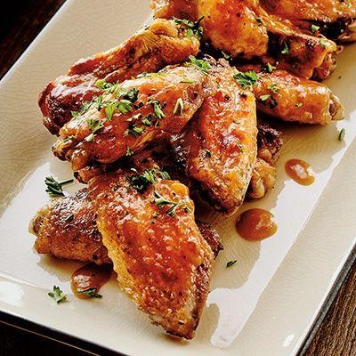 Maple and Mustard Glazed Grilled Wings