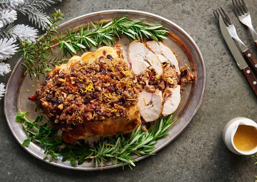 Maple-Bacon Glazed Turkey Roll