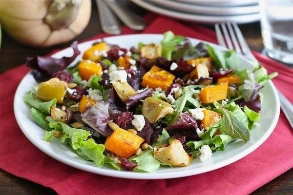 Maple-Roasted Butternut Squash and Apple Salad
