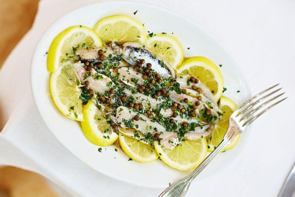 Marinated Fresh Sardines with Basil and Lemon