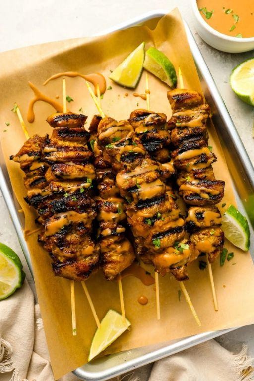 Marinated Grilled Chicken Skewers