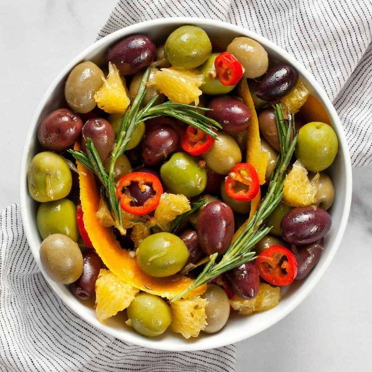 Marinated Olives with Citrus and Herbs