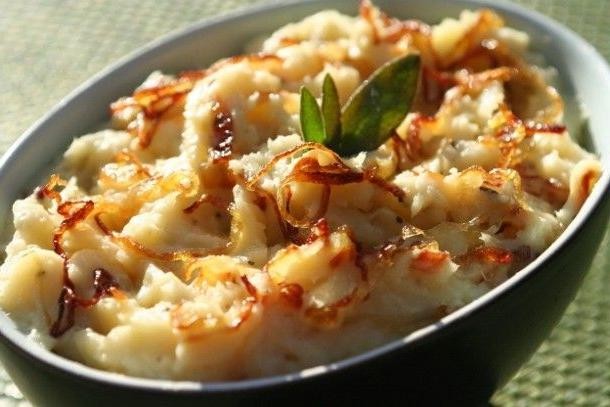Mashed Parsnips with Bacon and Sage