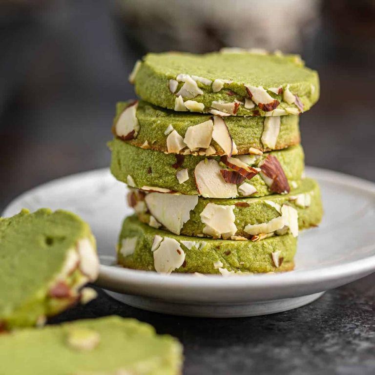 Matcha Green Tea Shortbread Cookies