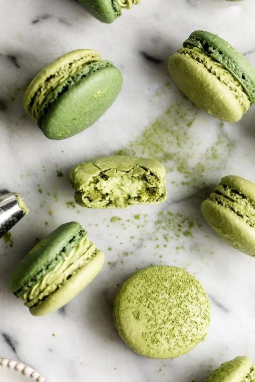 Matcha Lemon Macarons