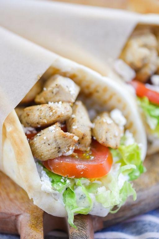 Mediterranean Air Fryer Chicken Pitas