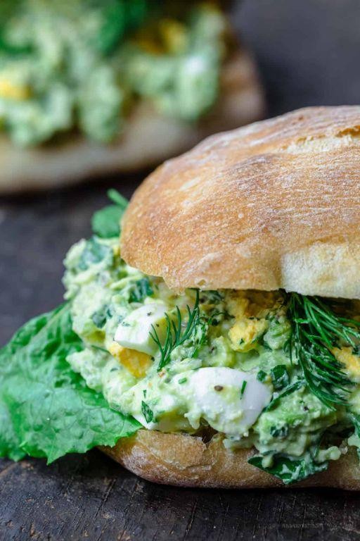 Mediterranean Avocado and Egg Salad with Cucumbers and Mint