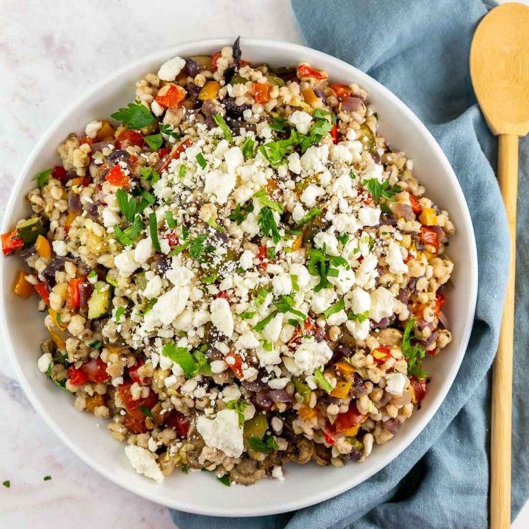 Mediterranean Barley Salad with Feta