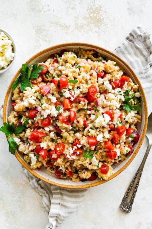 Mediterranean Brown Rice Salad with Feta