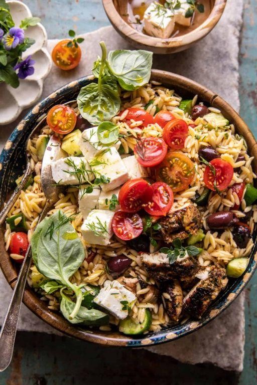 Mediterranean Chicken Orzo Salad