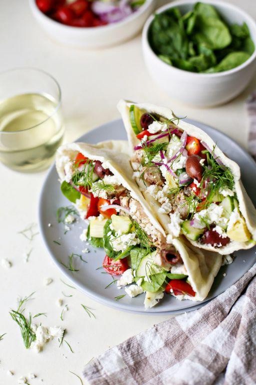 Mediterranean Chicken Pita Pockets