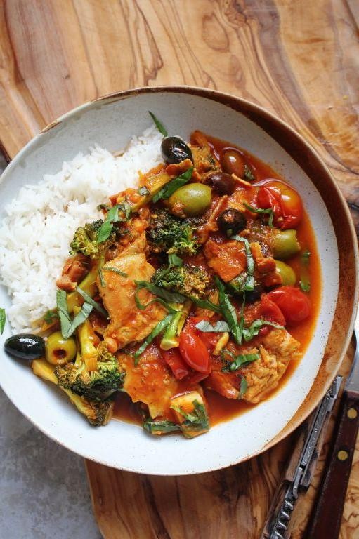 Mediterranean Chicken Stew with Olives