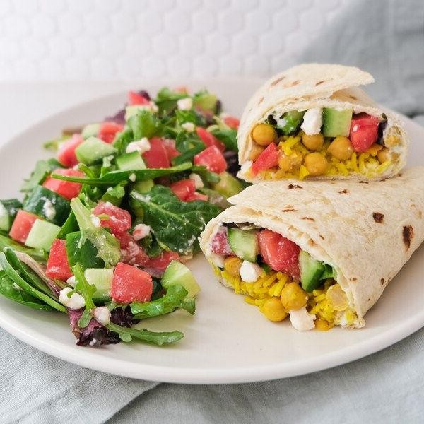 Mediterranean Chickpea Wraps