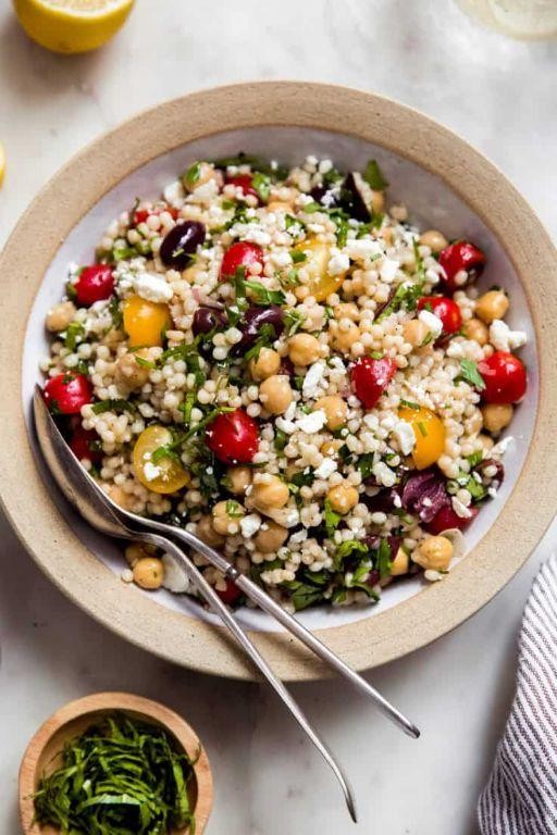 Mediterranean Chickpea and Israeli Couscous Salad