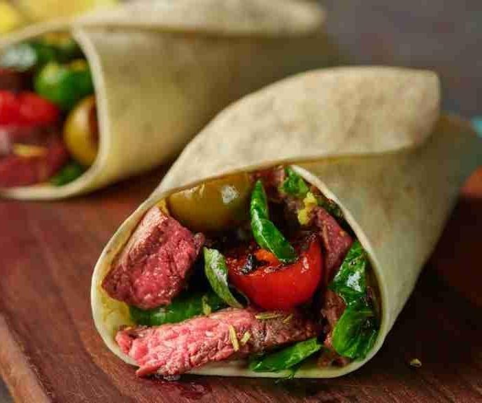 Mediterranean Chuck Steak Wraps
