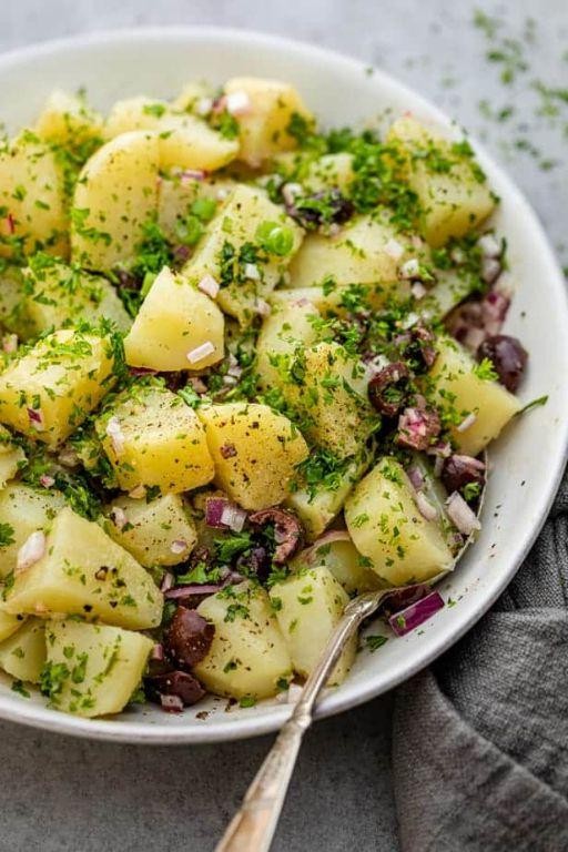 Mediterranean Cold Potato and Olive Salad