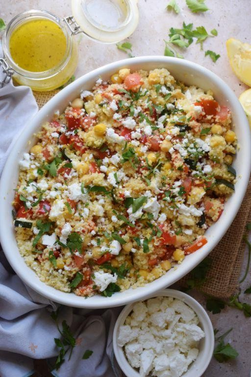 Mediterranean Couscous Salad with Lemon Vinaigrette