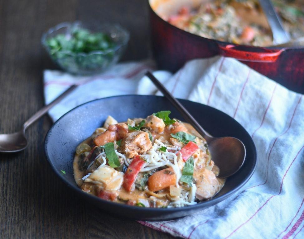 Mediterranean Crab Chowder with Sun-dried Tomatoes