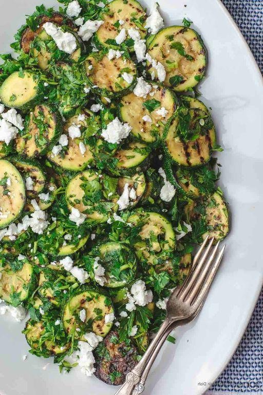 Mediterranean Grilled Squash and Zucchini Salad