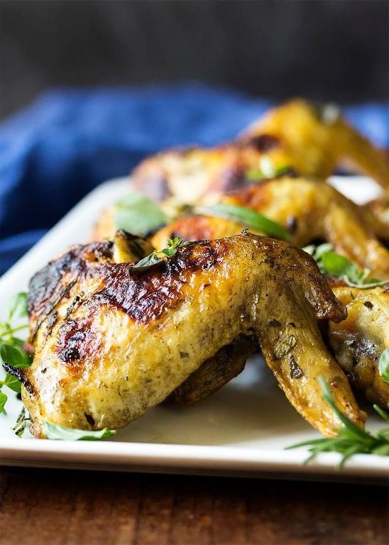 Mediterranean Herb and Lemon Grilled Chicken Wings