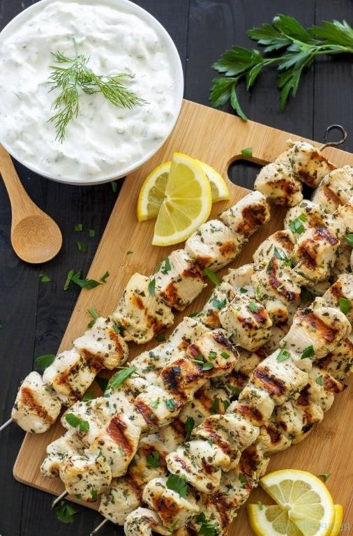 Mediterranean Lemon Chicken Skewers