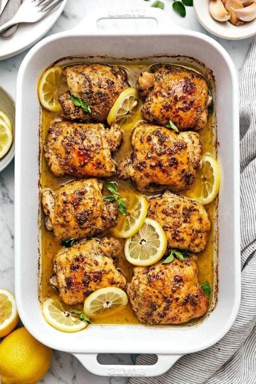 Mediterranean Lemon Chicken Thighs