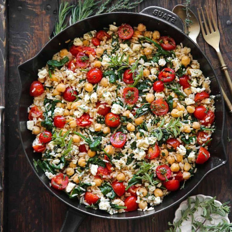 Mediterranean Lemon Rice Salad with Feta