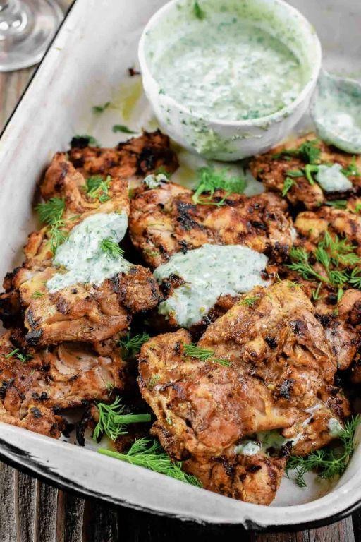 Mediterranean Marinated Grilled Chicken Thighs