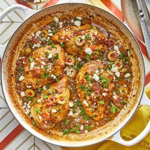 Mediterranean Olive Chicken Cutlets
