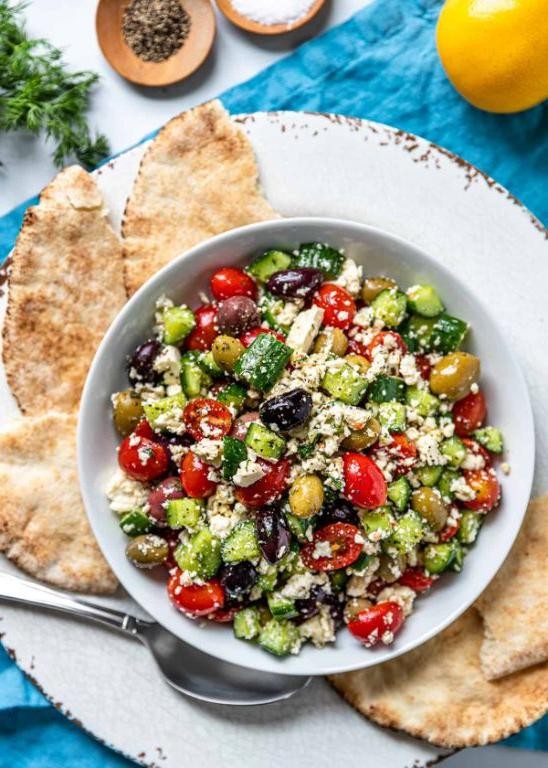 Mediterranean Olive and Feta Salad