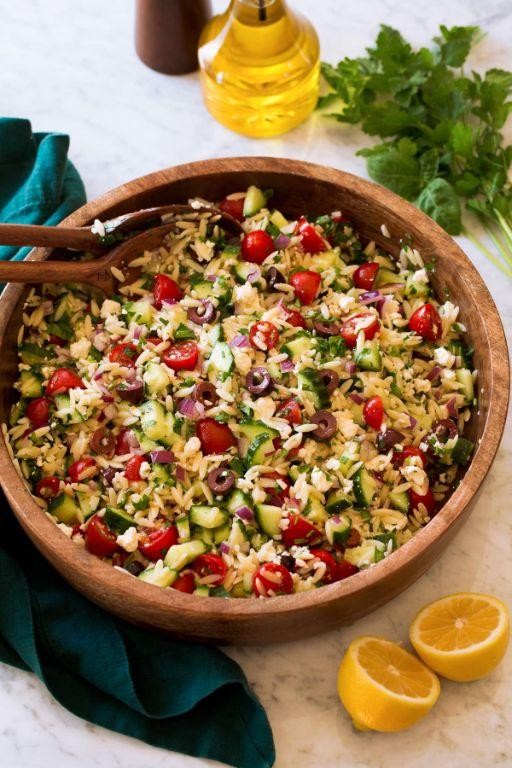 Mediterranean Orzo Salad with Feta