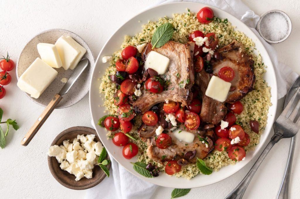 Mediterranean Pork with Tomatoes and Olives